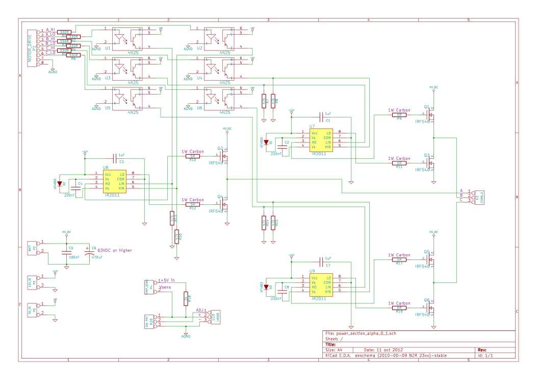 BLDC Motor Controller Schematic | sharealikelicence